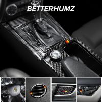 [Uu film pasting] Beterhumz สำหรับ Mercedes Benz W204 C คลาสรถคาร์บอนไฟเบอร์การตกแต่งภายในส่วนกลางควบคุมเกียร์แผงตัวเปลี่ยนเกียร์สติกเกอร์เครื่องประดับ