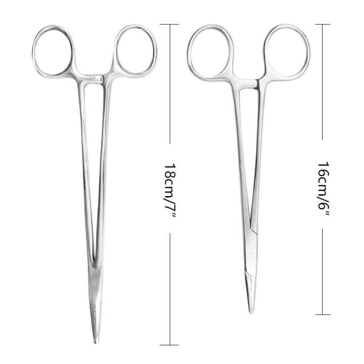 16cm-18cm-stainless-steel-veterinary-needle-holder-suturing-forceps-hemostatic-pliers-livestock-pet-animal-surgical-tools