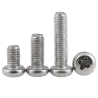 M3 Phillips Round Pan Head Machine Screw 201 Stainless Steel Length 6-30mm