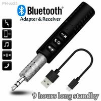 Upgraded 3.5mm Aux Adapter Bluetooth 5.0 Stereo Audio Wireless Receiver for Wired Headphones Car Home Hands-Free Calling Music