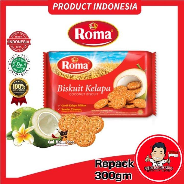 Cap Roma Biskuit Kelapa 🇮🇩 Product Indonesia Repack 300gm Coconut