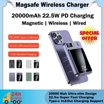 22.5W Fast Charge 20000mah Wireless Magsafe power bank Magnetic