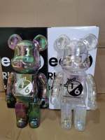 Bearbrick X-Girl 1 / 6 Electroplating Exclusive Building Block Bear สีสันสดใสโปร่งใส400%