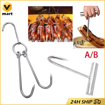 Stainless Steel Meat Hooks with Double Hook Poultry Roast Duck
