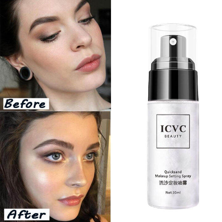 Spray Muka Agar Make Up Tahan Lama ICVC Beauty Quicksand Make Up BPOM