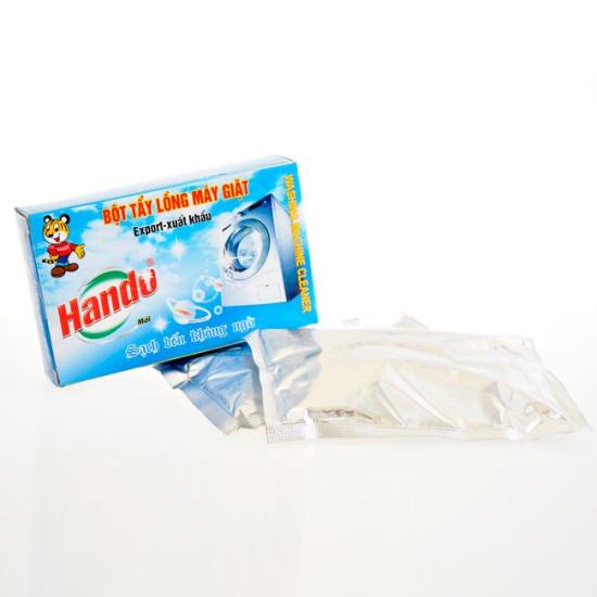 Hcmcombo 2 hộp 4 gói bột tẩy lồng máy giặt hando - ảnh sản phẩm 2