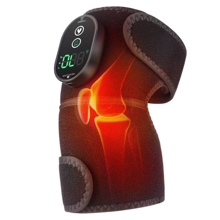 Electric Knee Massager USB 6 Levels Heating Hot Compress Therapy Elbow