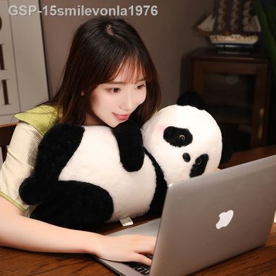 ▼ 15smilevonla1976 Kawaii Deitado Plana Panda Travesseiro De Escritório Siesta Estmago Cama Perna Leitura Almofada Brinquedo Pelúcia Boneca Presente Menina