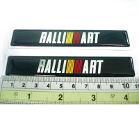 ราคาต่อ 2ชิ้น สติกเกอร์เรซิ่น สติกเกอร์ RALLI ART  11 x 1.8 cm. หนา 1 มิล