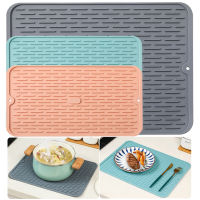 Large Size Silicone Drainer Mat Non-slip Heat Resistance Waterproof Countertop Dry Pad Dish Drying Mat Table Decor Placemat