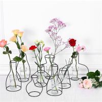 Retro Iron Line Table Flowers Vases Nordic Decoration Home Metal Plant Holder Nordic Styles Flower Vase Home Decor Dropshipping