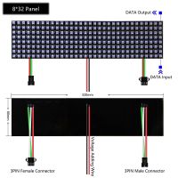 Xnbada DC5V 5050RGB WS2812B LED Panel Screen 8*32 Pixels Digital Flexible Led Programmed Individually Addressable Full Color