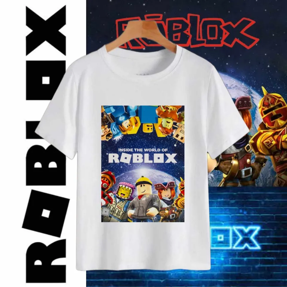 ROBLOX WHITE&GRAY SHIRTS FOR KIDS AND ADULTS. SUBLIMATION PRINT