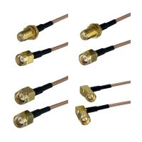 【LZ】☌◐◘  Conector macho e fêmea Jack RF Coaxial Jumper Pigtail Cable Terminais de fio RG316 SMA RPSMA para SMA RP SMA 4in-10FT 1PC