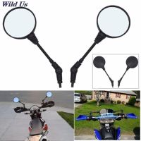 2pcs Rearview Mirror motorbike Side Mirrors 10mm Custom Black Universal Folding Motorcycle Mirror Mirrors