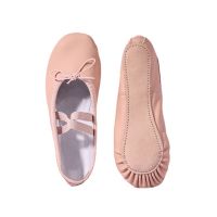 Childrens Gymnastics Dance Shoes Girls Soft Sole Adult Folk Dance Beginners PU Leather Pink Ballet Training Shoes for Women