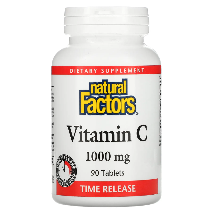 Natural Factors, Vitamin C, 1,000 mg, 90/180 Time Release Tablets ...