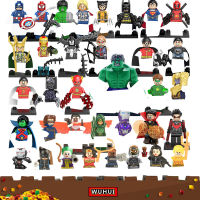 WUHUI 35PCS Marvel Superวีรบุรุษเอเวนเจอร์สตุ๊กตุ่นตัวเล็กอาคารชุดของเล่นบล็อกตัวต่อUltronเวลาHulkกัปตันอเมริกาIronmanตุ๊กตาขยับแขนขาได้อาคารตัวต่อของเล่นเด็กของเล่นสำหรับชายหญิงแม่เหล็กรถไฟแบรนด์