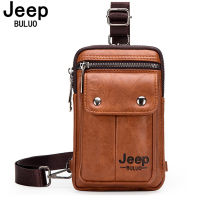 JEEP BULUO ขนาดเล็ก Multi-Function Sling Crossbody กระเป๋ายี่ห้อผู้ชายกระเป๋าสะพายขาเอวกระเป๋าสำหรับชายใหม่แฟชั่น Casual Cool Mini