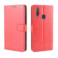 เคสกระเป๋าสตางค์สำหรับ VIVO Y15ฝาปิด PU หนังกลับที่จับแบบตั้งเคสแบบพับปิดได้