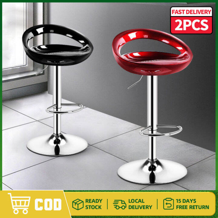 2pcs Bar Stool Chair Lifestyle Person Air Lift Adjustable High Chair