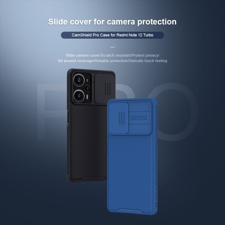 เคส-nillkin-สำหรับ-xiaomi-poco-f5-5g-เคส-camshield-pro-พร้อมกล้องเลื่อนอุปกรณ์ป้องกันฝาครอบฮาร์ดพีซี-เคส-tpu-สำหรับ-xiaomi-redmi-note-12เทอร์โบ