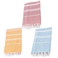 【CC】✙▽  Turkish Tassel for Exquisite Beach Thin Cotton Quick- drying Shower Set 3Pcs  ( )