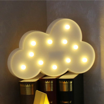 Creative LED Night Lights Lovely Star Moon Cloud Lamp Kids Gift Toy Baby Children Bedroom Decoration Wall Light Indoor Lighting