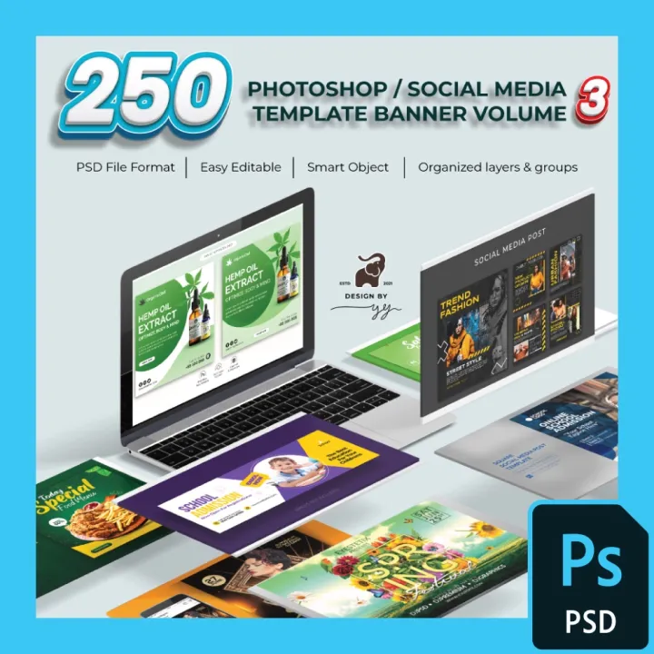 ( PenDrive ) 250 Photoshop Banner / Social Media Design Template ...