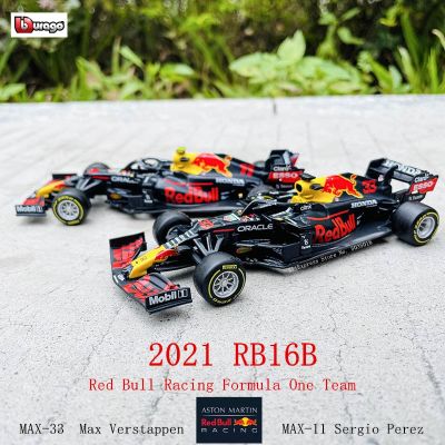 Bburago 1:43 2021 F1กระทิงแดงแข่ง RB16B 33 # Max Verstappen 11 # Sergio Perez สูตรหนึ่งจำลองล้อแม็กซูเปอร์รถของเล่นรุ่น