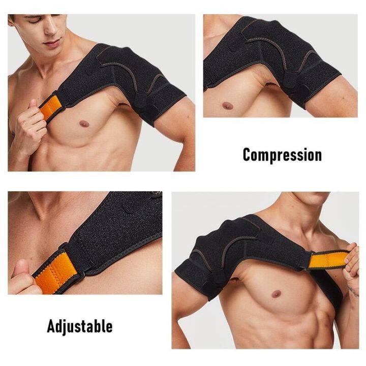 hjk-adjustable-left-right-shoulder-support-compression-brace-warmer-protector-guard-for-torn-rotator-cuff-joint-pain