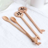 Coffee Wood Stirring Spoon Japanese Coffee Spoon Lemon Shape Small Spoons Simple Beech Stirring Spoon Creative Cutlery