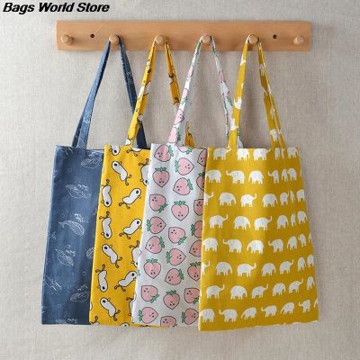 【CW】 1pc Print Reusable Shopping Canvas Tote Shopper Shoulder Beach Handbag