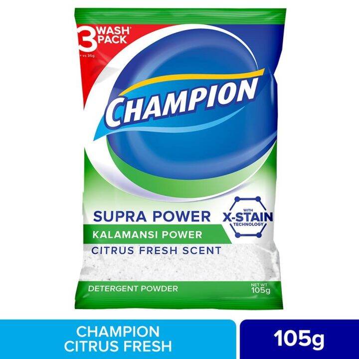 Champion Laundry Detergent Powder Sachet Citrus Fresh 105g 6s Lazada PH