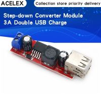 เอาต์พุต Usb สองทางโมดูลพลังงาน Step Down Buck Dc-Dc 9V/12V/24V/36V เป็น5V 3a Usb สำหรับ Lm2596เครื่องชาร์จพาหนะ