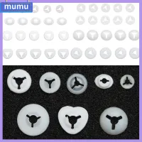 MUMU 100Pcs/bag ด้านหลังสำหรับหมี อุปกรณ์เสริม ของเล่นเด็ก ตุ๊กตาสัตว์ของเล่น แหวนปะเก็นกลม ตาความปลอดภัยพลาสติก เครื่องล้างจมูกตุ๊กตา