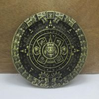 Buckleclub wholesale retro AZTEC calendar jeans gift belt buckle FP-03217-1 antique brass finish for men 4cm width loop