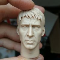 Blank 1/6 Scale Ghost Rider Hair Detachable Nicolas Cage Head Sculpt Unpainted Fit 12 quot; Figure