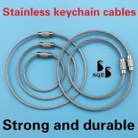 20PCS Wire Keychain ​Ring Locking Luggage Rope Keyring Loops for Outdoor Hiking Survival