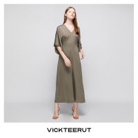 VICKTEERUT (ราคาปกติ 9,950-.) Re-Edition Batwing Sleeve Wide Leg Jumpsuit จัมพ์สูท แขนค้างคาว ขาบาน