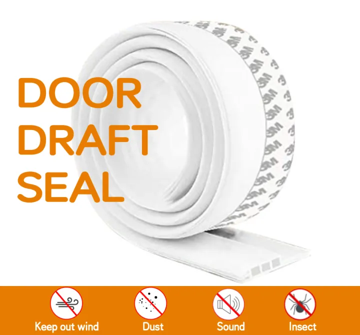 Door Draft Stopper Under Door Seal, 39" L Door Sweep for Exterior & Interior Doors, Door Draft