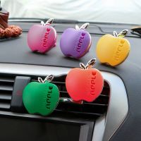 【DT】  hotCar Perfume Air Freshener Apple Shape Original Fragrance Orange Lemon Apple Strawberry Lavender Scent Automobile Accessories