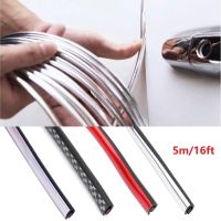 5m/16ft Universal Car Door Anti-collision Strip Car Door Edge Trim Molding Carbon Fiber Seal Scratch Protector Guard Decor