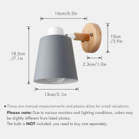 wooden wall lights bedside wall lamp wall sconce modern wall light for bedroom Nordic macaroon 6 color steering head E27 85-285V