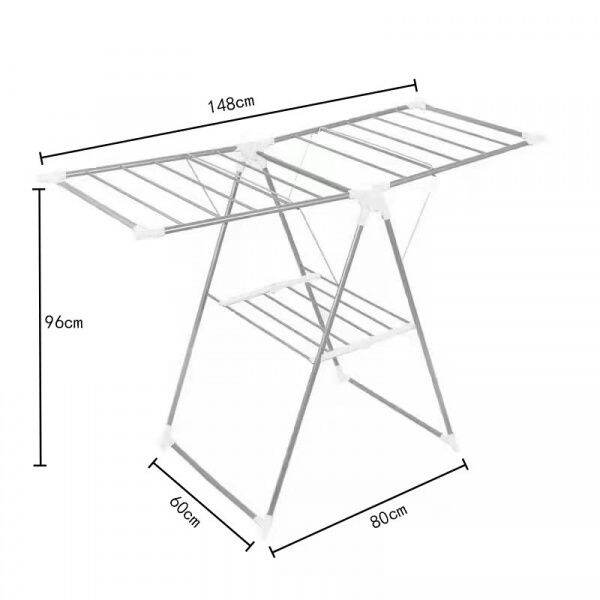 ราวตากผ้าตั้งพื้นสเตนเลส-ขนาด-60x148x96-cm-ราวตากผ้าพับเก็บได้-ราวตากผ้าแสตนเลส-ราวตากผ้า-ราวตากผ้าคอนโด-ราวแขวนผ้า-ราวตากผ้าพับได้-ราว