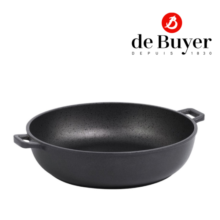 de-buyer-8313-24-choc-extreme-sautepan-2-handles-o-24-กระทะเหล็ก