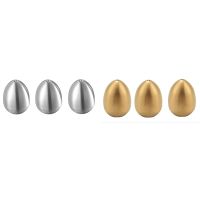 3Pcs Stainless Steel Pepper Shaker Egg Shaped Salt Shaker Set Kitchen Tool