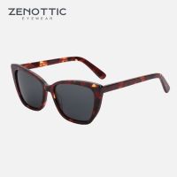 ZENOTTIC 2023เฉดสีผู้หญิงแว่นกันแดดอะซิเตตตาแมวแฟชั่นป้องกันรังสียูวี