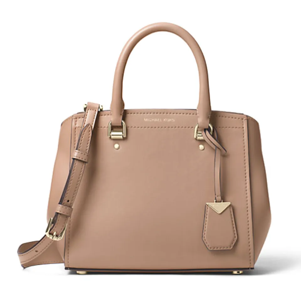 Mk benning medium on sale leather satchel