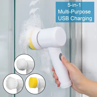 【CC】☂  Handheld 5-in-1 Cleaner Sink USB Type Cleaning Bathtub Electric